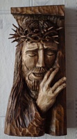 Marcin Lutka – Radom, Jezus w koronie cierniowej, płaskorzeźba, drewno lipa